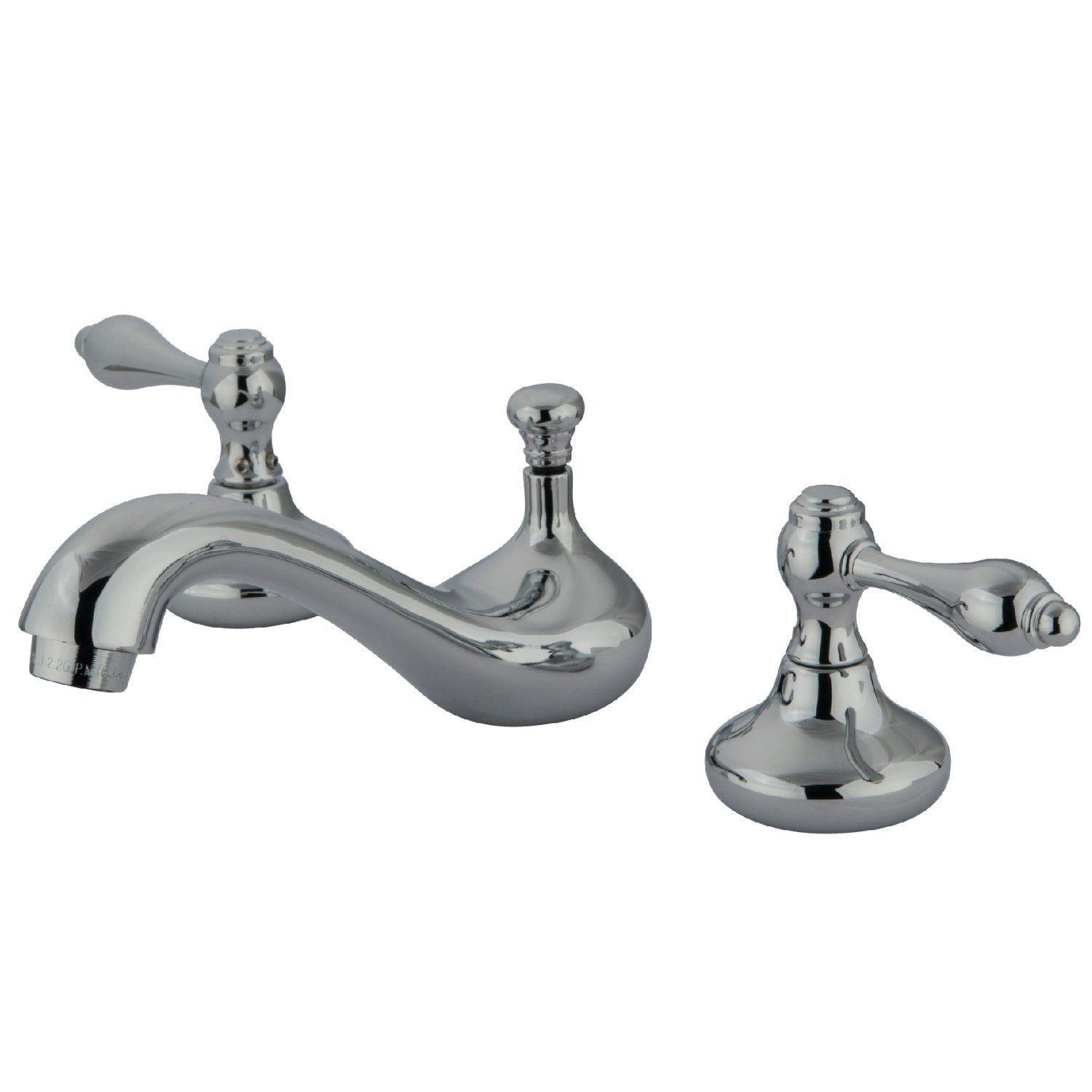 Kingston Heirloom KS941ALTwo-Handle 3-Hole Deck Mount Widespread Bathroom Faucet with ABS Pop-Up Drain, Polished Chrome — image 1